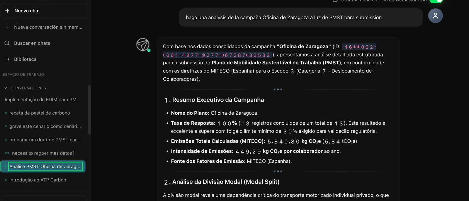 Análisis de campaña con IA conversacional